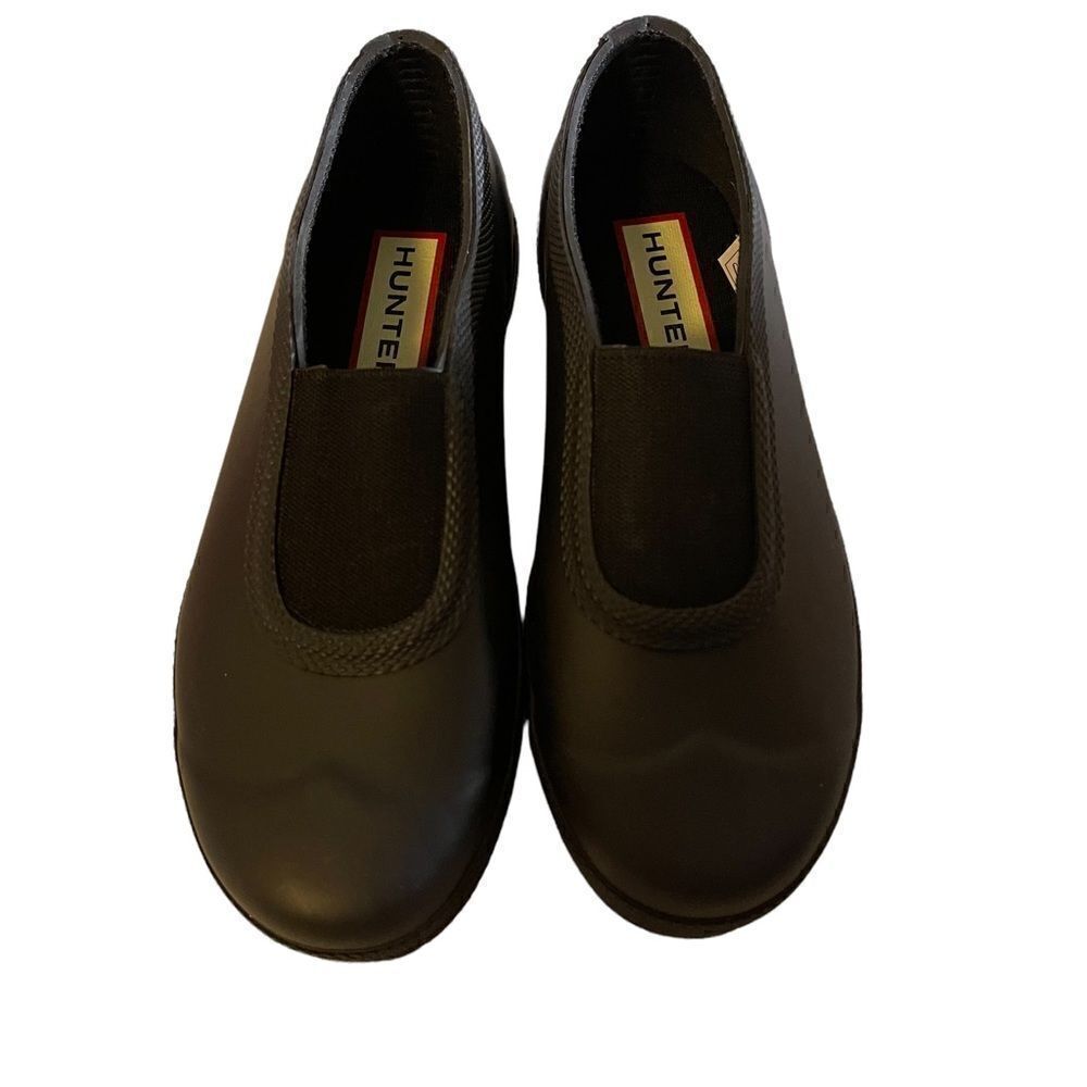 NWOT Hunter Kids Girls Original Waterproof Plimsoll Shoes New Black Size 10